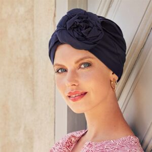 Šatka, turban na hlavu po chemoterapii , Zuri Black Iris- taktrochainak.sk